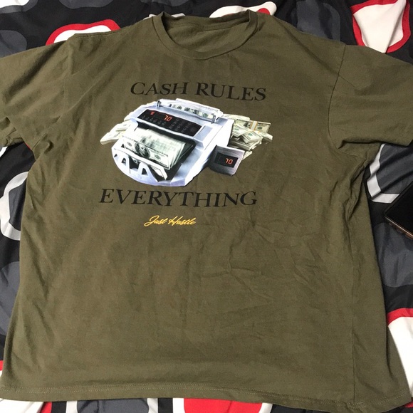 Just Hustle: Cash Rules Everything T Shirt - Picture 1 of 1